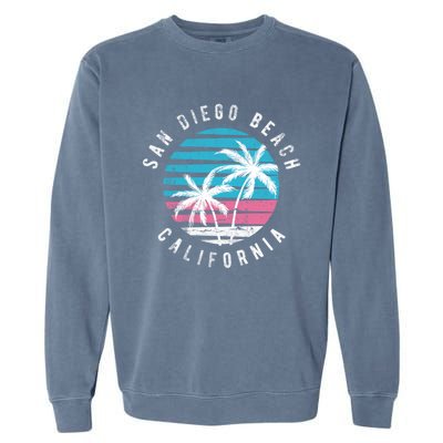 San Diego California Beach Surf Gift Cute Funny Gift Garment-Dyed Sweatshirt