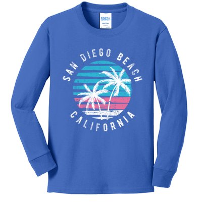 San Diego California Beach Surf Gift Cute Funny Gift Kids Long Sleeve Shirt