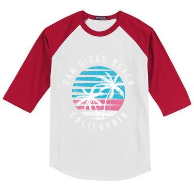 San Diego California Beach Surf Gift Cute Funny Gift Kids Colorblock Raglan Jersey