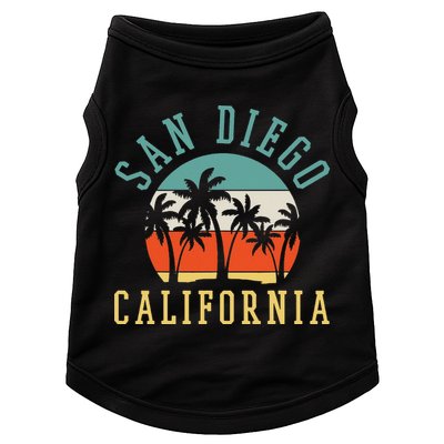 San Diego California Summer Vacation Retro Doggie Tank