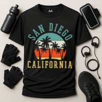 San Diego California Summer Vacation Retro Cooling Performance Crew T-Shirt