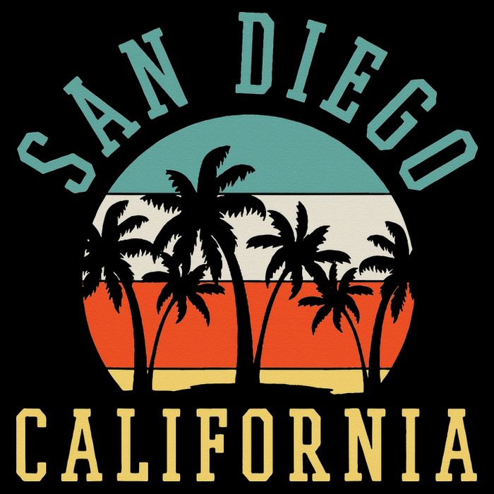 San Diego California Summer Vacation Retro Cooling Performance Crew T-Shirt