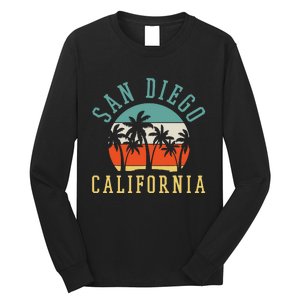 San Diego California Summer Vacation Retro Long Sleeve Shirt