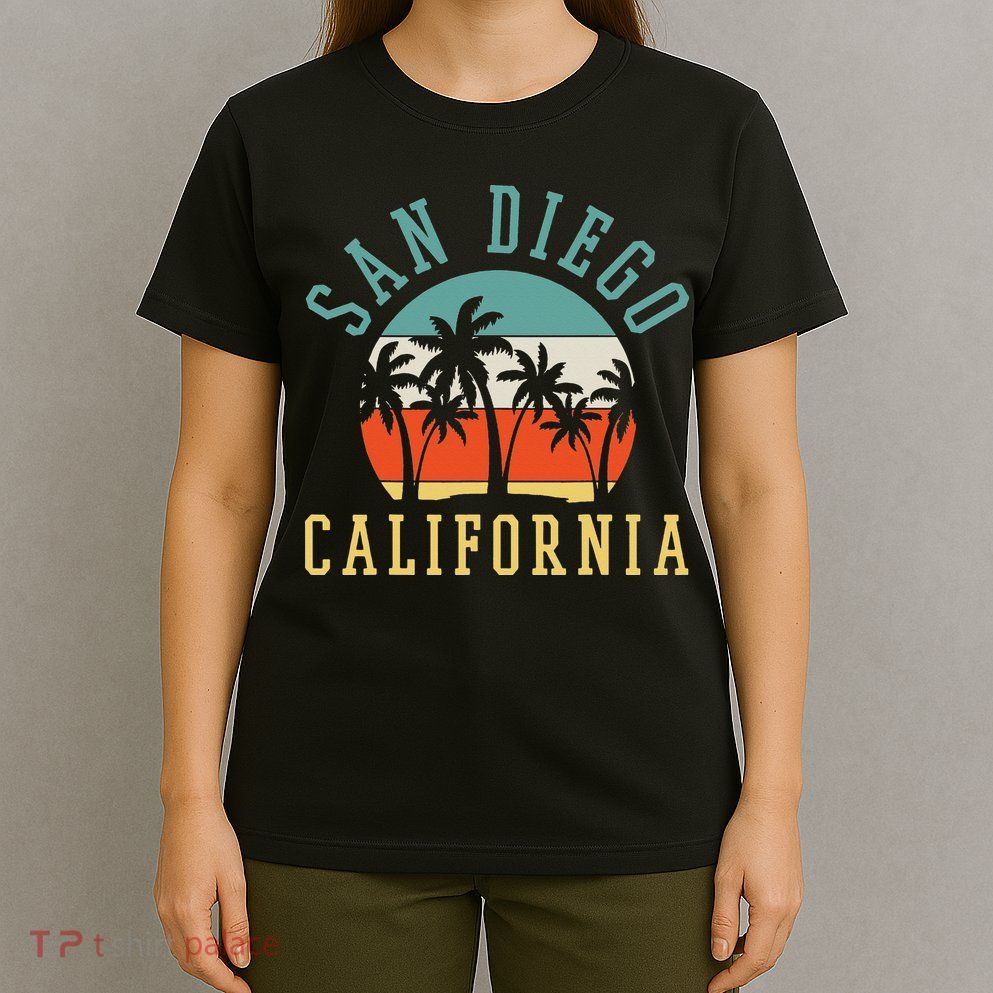San Diego California Summer Vacation Retro T-Shirt
