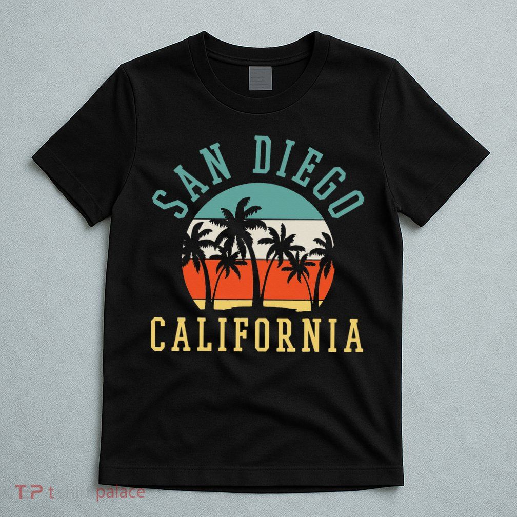 San Diego California Summer Vacation Retro T-Shirt