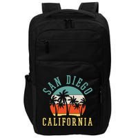 San Diego California Summer Vacation Retro Impact Tech Backpack
