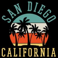 San Diego California Summer Vacation Retro Impact Tech Backpack