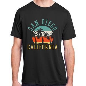 San Diego California Summer Vacation Retro Adult ChromaSoft Performance T-Shirt