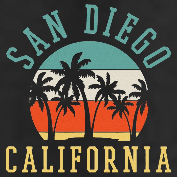 San Diego California Summer Vacation Retro 11oz C Handle Ceramic Mug