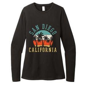 San Diego California Summer Vacation Retro Womens CVC Long Sleeve Shirt