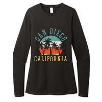 San Diego California Summer Vacation Retro Womens CVC Long Sleeve Shirt