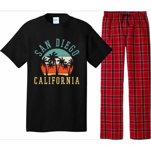 San Diego California Summer Vacation Retro Pajama Set