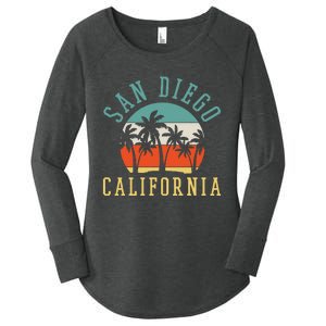 San Diego California Summer Vacation Retro Women's Perfect Tri Tunic Long Sleeve Shirt