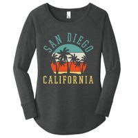 San Diego California Summer Vacation Retro Women's Perfect Tri Tunic Long Sleeve Shirt