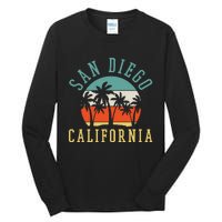 San Diego California Summer Vacation Retro Tall Long Sleeve T-Shirt