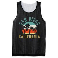 San Diego California Summer Vacation Retro Mesh Reversible Basketball Jersey Tank