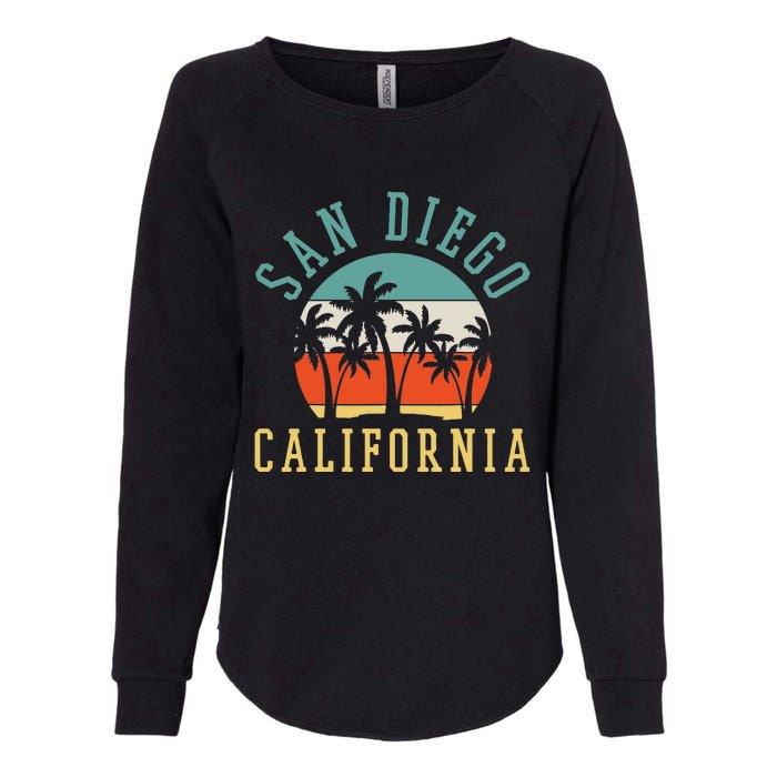 San Diego California Summer Vacation Retro Womens California Wash Sweatshirt