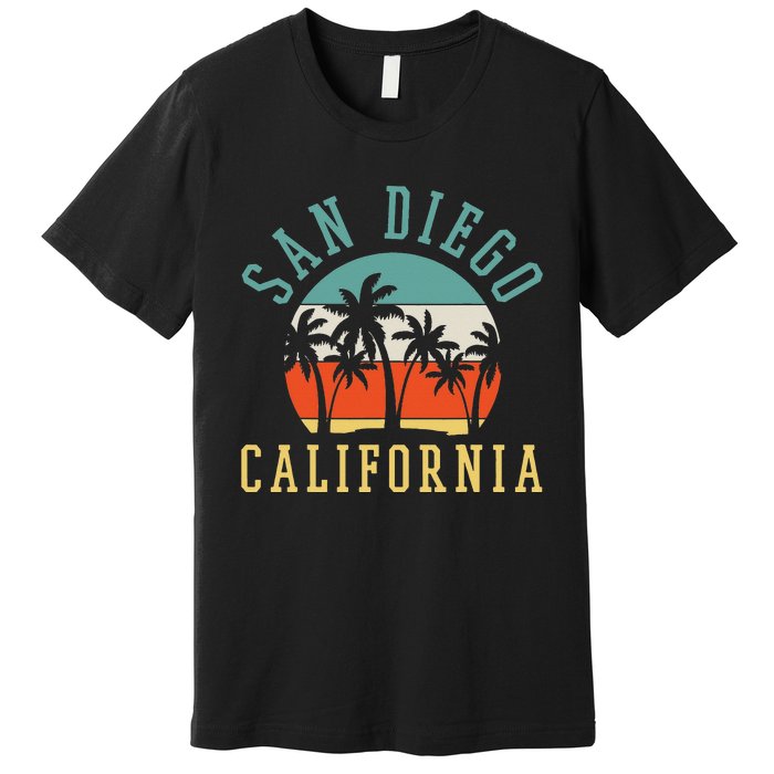 San Diego California Summer Vacation Retro Premium T-Shirt