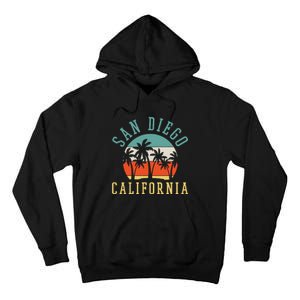 San Diego California Summer Vacation Retro Tall Hoodie