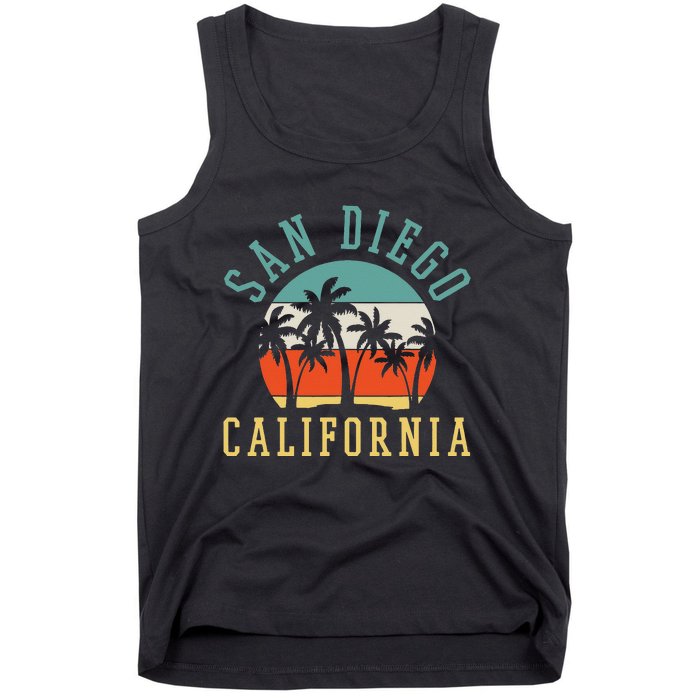 San Diego California Summer Vacation Retro Tank Top