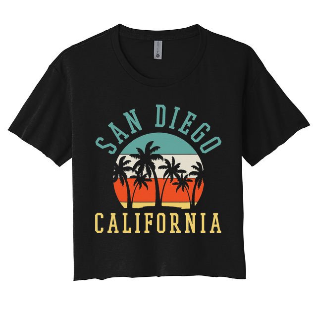 San Diego California Summer Vacation Retro Crop Top