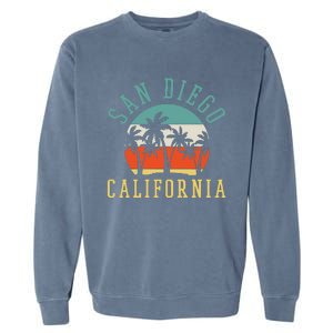 San Diego California Summer Vacation Retro Garment-Dyed Sweatshirt