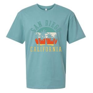 San Diego California Summer Vacation Retro Sueded Cloud Jersey T-Shirt