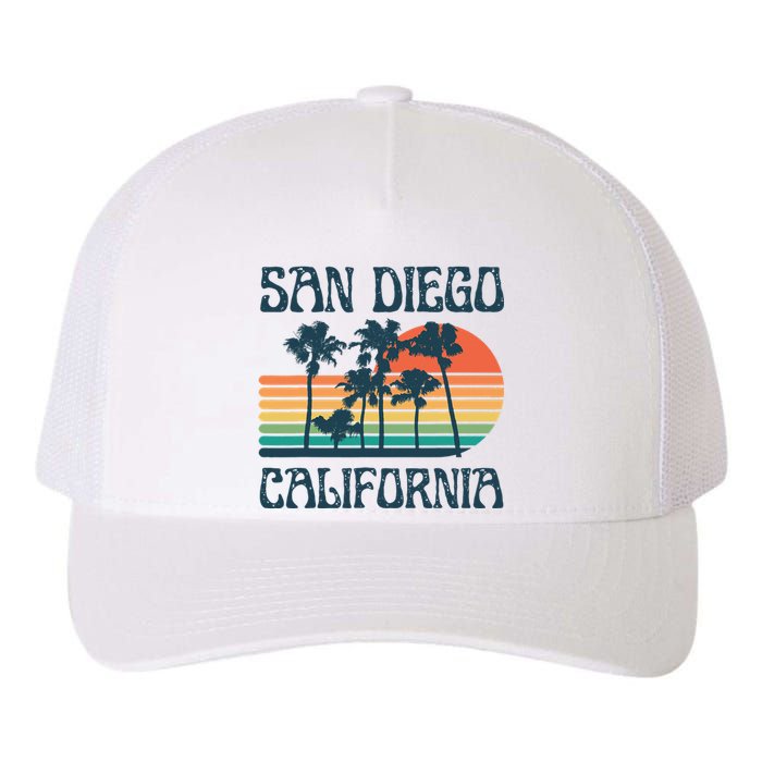 San Diego California Summer Vacation Vintage Yupoong Adult 5-Panel Trucker Hat