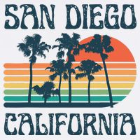 San Diego California Summer Vacation Vintage Womens Tank Top