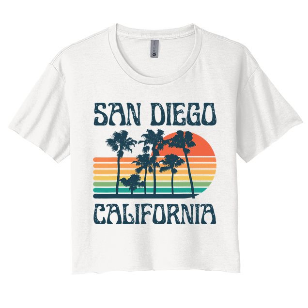 San Diego California Summer Vacation Vintage Crop Top