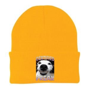 Silly Dog Certified Freak Dog I Got That Dog In Me Meme Knit Cap Winter Beanie