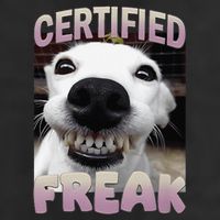 Silly Dog Certified Freak Dog I Got That Dog In Me Meme 7 Panel Mesh Trucker Snapback Hat
