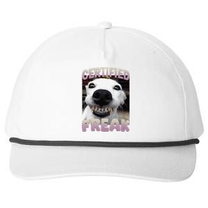 Silly Dog Certified Freak Dog I Got That Dog In Me Meme Snapback Five-Panel Rope Hat