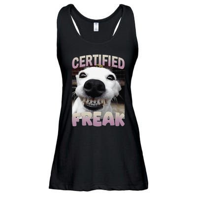 Silly Dog Certified Freak Dog I Got That Dog In Me Meme Ladies Essential Flowy Tank