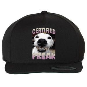 Silly Dog Certified Freak Dog I Got That Dog In Me Meme Wool Snapback Cap