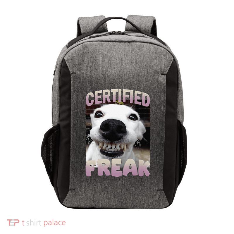 Silly Dog Certified Freak Dog I Got That Dog In Me Meme Vector Backpack