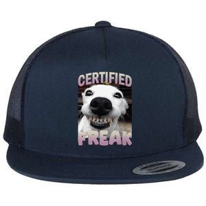 Silly Dog Certified Freak Dog I Got That Dog In Me Meme Flat Bill Trucker Hat