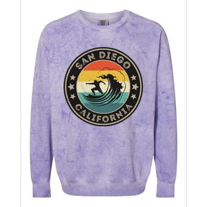 San Diego California Surfing San Diego Colorblast Crewneck Sweatshirt