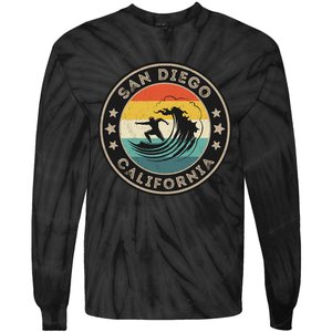 San Diego California Surfing San Diego Tie-Dye Long Sleeve Shirt