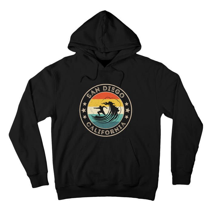 San Diego California Surfing San Diego Tall Hoodie