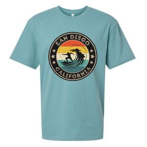 San Diego California Surfing San Diego Sueded Cloud Jersey T-Shirt