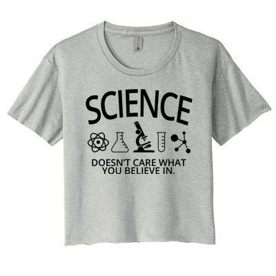 Science Doesn't Care What You Believe In Women's Crop Top Tee