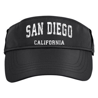 San Diego California Ca Vintage Varsity Sports Adult Drive Performance Visor