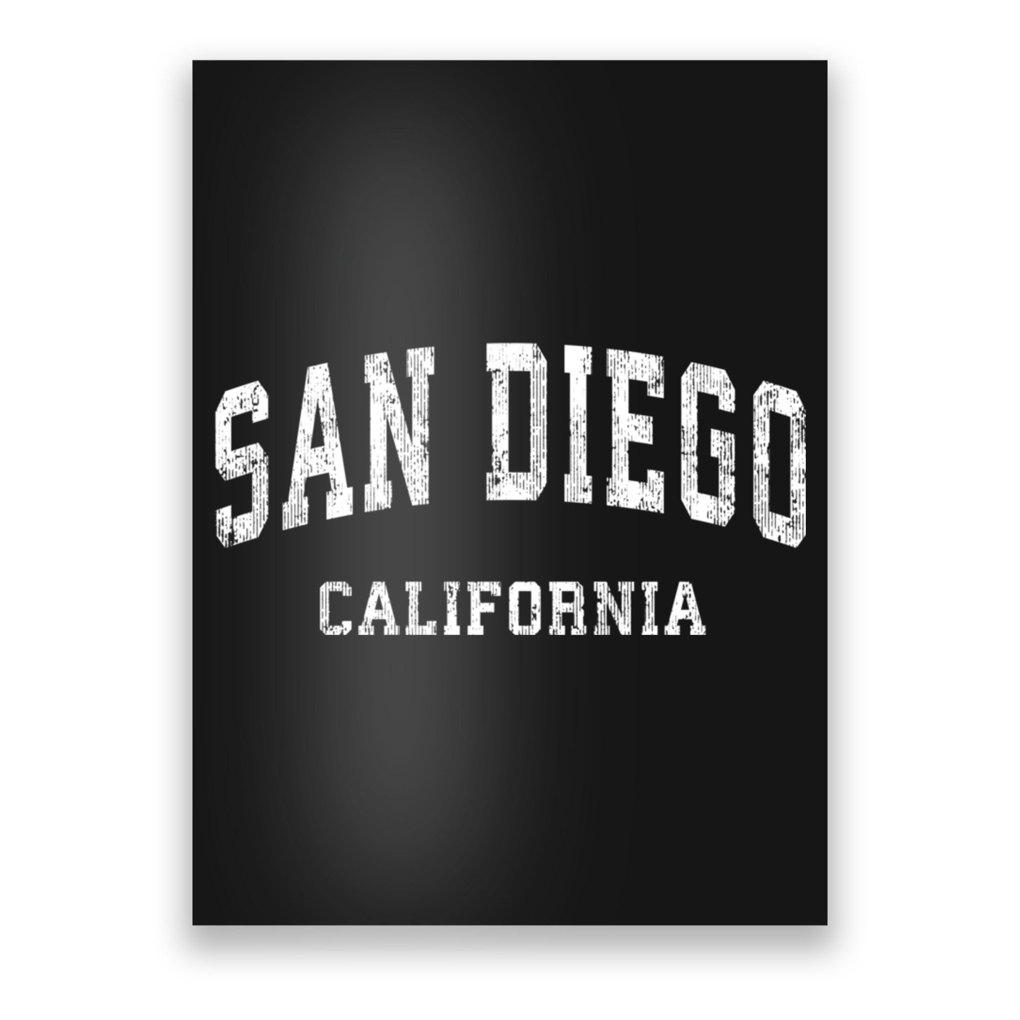 San Diego California Ca Vintage Varsity Sports Poster