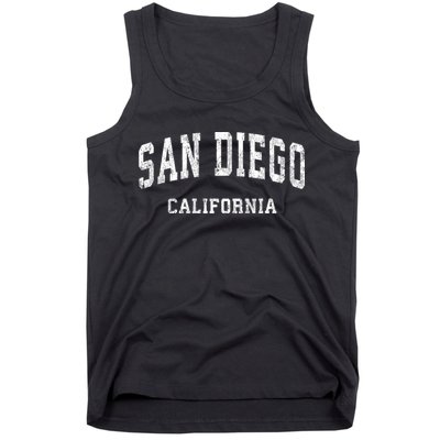 San Diego California Ca Vintage Varsity Sports Tank Top