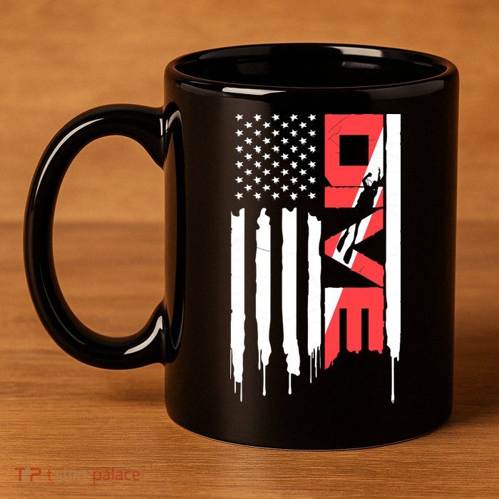 Scuba Diving Diver Down Flag | Scuba Diver | Scuba Diving 11oz C Handle Ceramic Mug