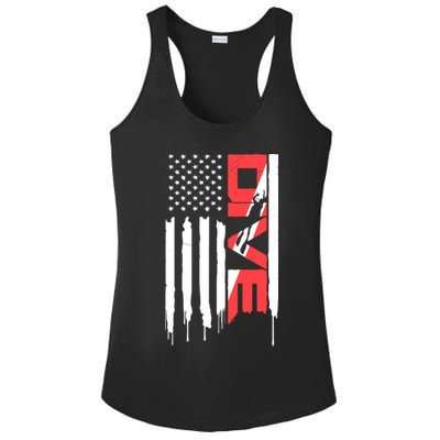 Scuba Diving Diver Down Flag | Scuba Diver | Scuba Diving Ladies PosiCharge Competitor Racerback Tank