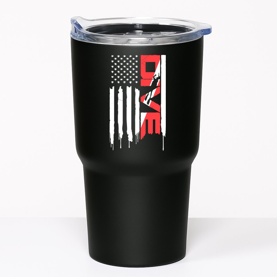 Scuba Diving Diver Down Flag | Scuba Diver | Scuba Diving Tumbler