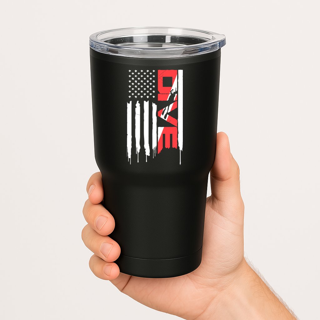 Scuba Diving Diver Down Flag | Scuba Diver | Scuba Diving Tumbler