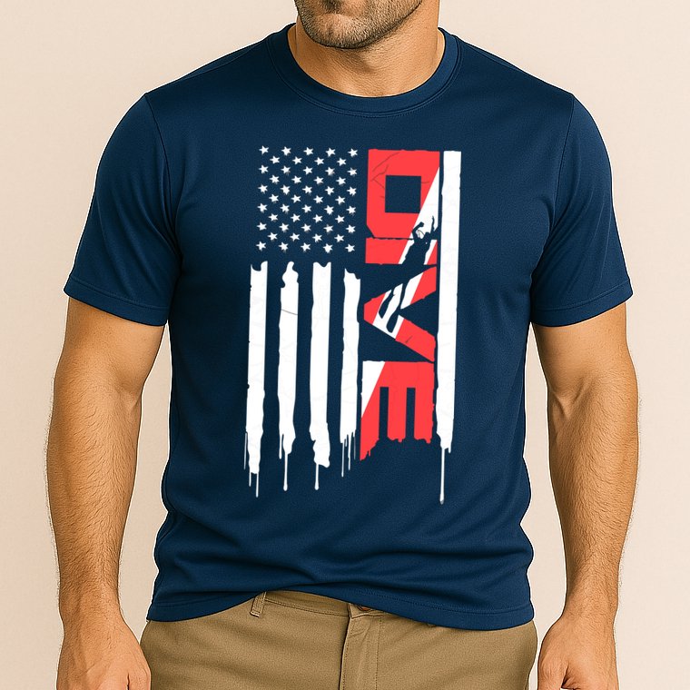 Scuba Diving Diver Down Flag | Scuba Diver | Scuba Diving Performance Shirt